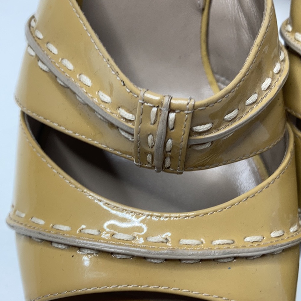 Cole Haan Patten Leather Wedge Sandals Sz: 10.5B - Picture 11 of 11